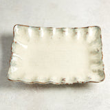 Etta B Pottery FLUTTERED RECTANGLE TRAY Lapis