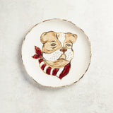 Etta B Pottery TEAM SPIRIT PLATTER Bulldog Maroon