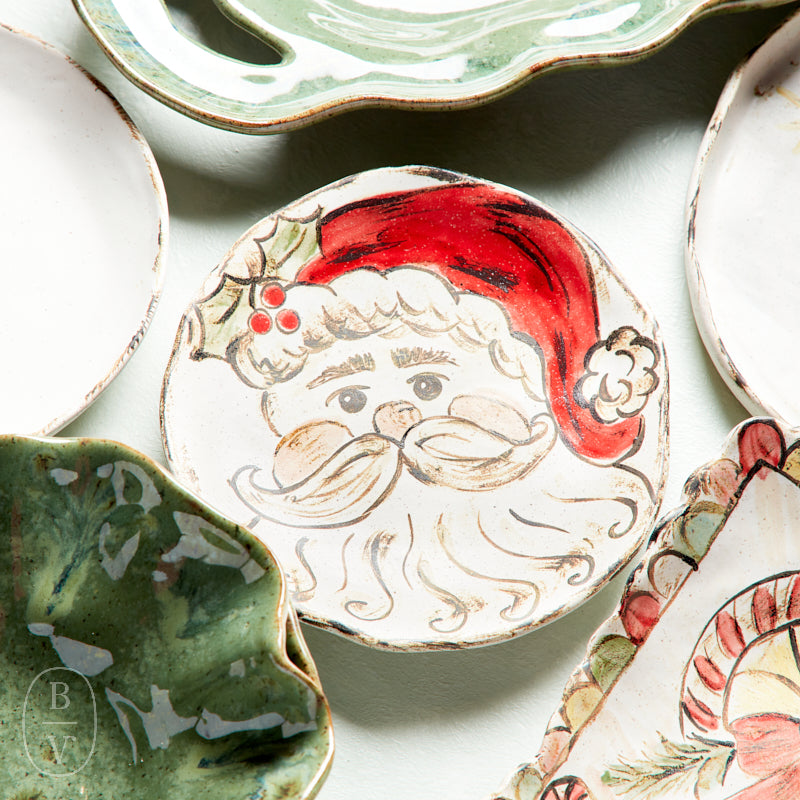 Etta B Pottery SANTA SALAD PLATE