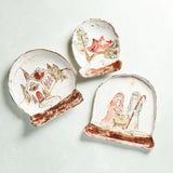 Etta B Pottery NATIVITY SNOW GLOBE TRAY