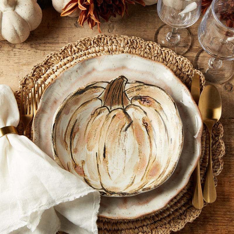Etta B Pottery 2025 PUMPKIN SALAD PLATE