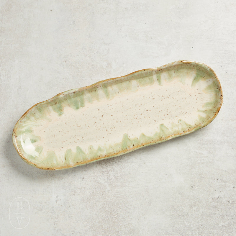 Etta B Pottery BREAD TRAY Matcha Latte