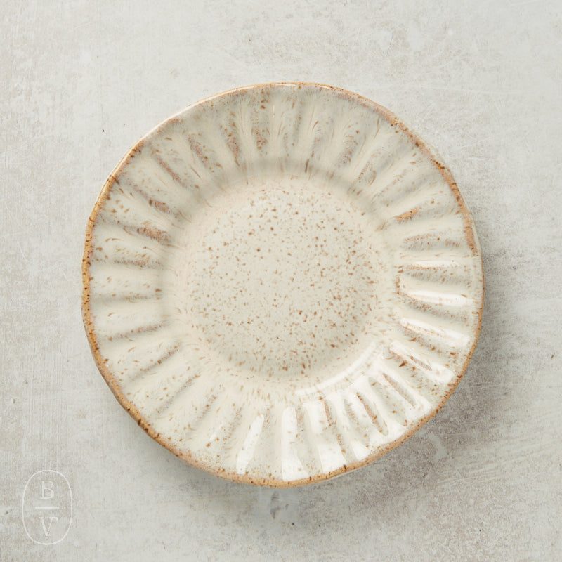 Etta B Pottery CRIMPED SALAD PLATE Chantilly Cream