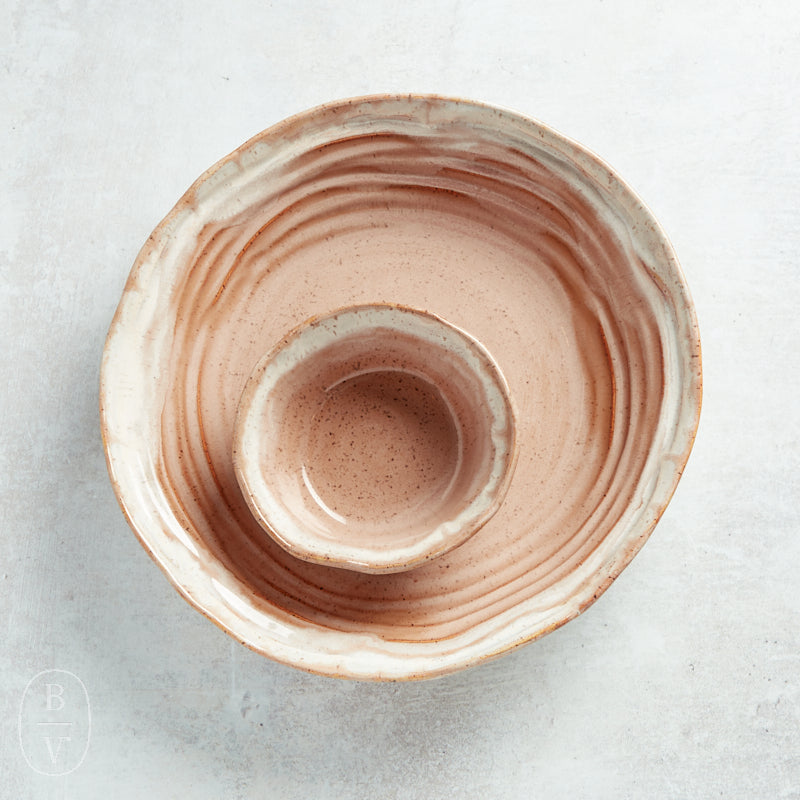 Etta B Pottery CHIP AND QUESO BOWL Primrose