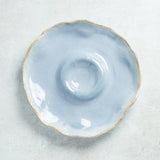 Etta B Pottery SMALL HORS D'OEUVRE DISH Wisteria