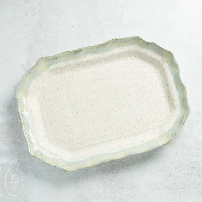 Etta B Pottery HOSTESS TRAY Hydrangea