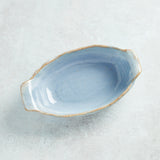 Etta B Pottery OVAL SOUFFLE DISH Wisteria