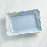 Etta B Pottery WAVED RECTANGLE BAKER Wisteria