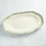 Etta B Pottery LONG OVAL DISH Hydrangea