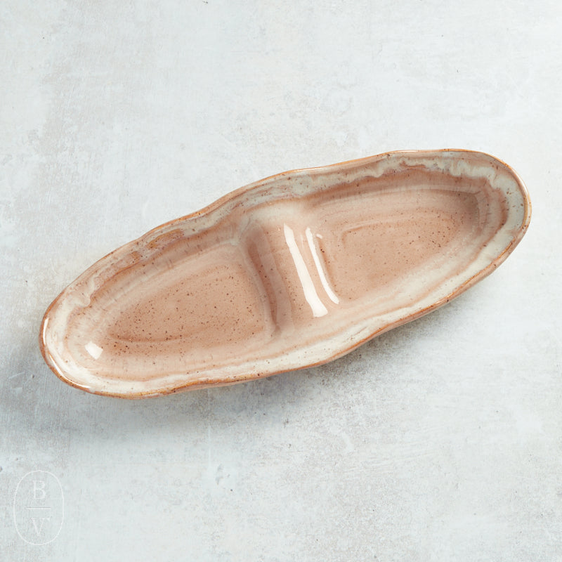 Etta B Pottery DIVIDED TRAY Primrose