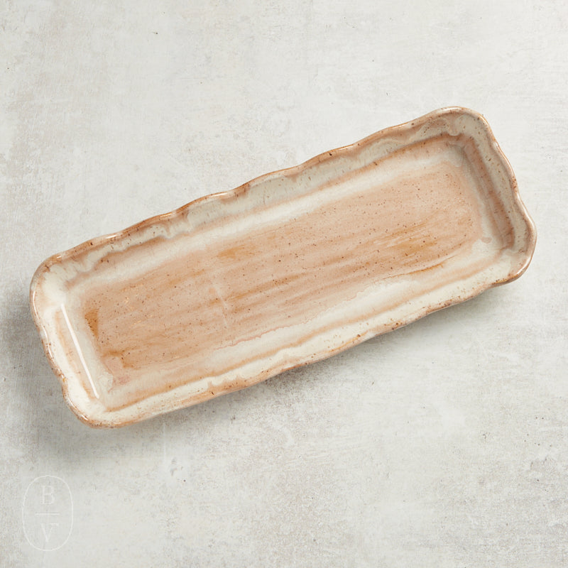 Etta B Pottery FLIRTY EDGE TRAY Primrose