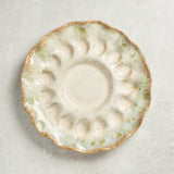 Etta B Pottery HANDCRAFTED EGG PLATTER Botanical