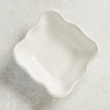 Etta B Pottery ICE CREAM SNACK BOWL Eyelet White