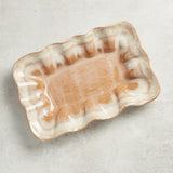 Etta B Pottery RUFFLED RECTANGLE DISH Primrose