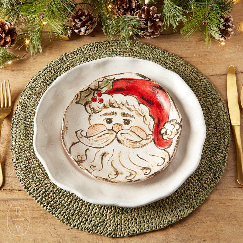 Etta B Pottery SANTA SALAD PLATE