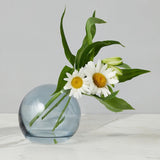 Europe 2 You GLASS SPHERE BUD VASE Denim Blue