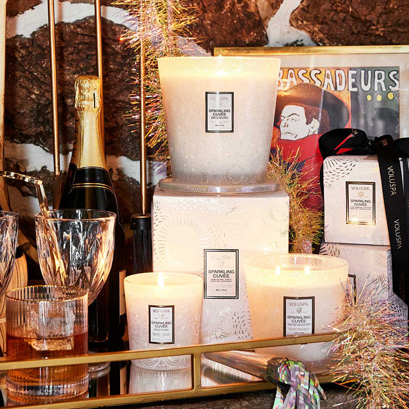 Voluspa SEASONAL THREE WICK HEARTH CANDLE Sparking Cuvee