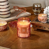 Voluspa SEASONAL EMBOSSED JAR CANDLE