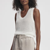 Varley FERNS OPEN KNIT TANK Snow White
