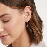 Julie Vos SILVER FLEUR DE LIS 2 IN 1 EARRING