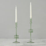 Europe 2 You GLASS CANDLESTICK Sage Green