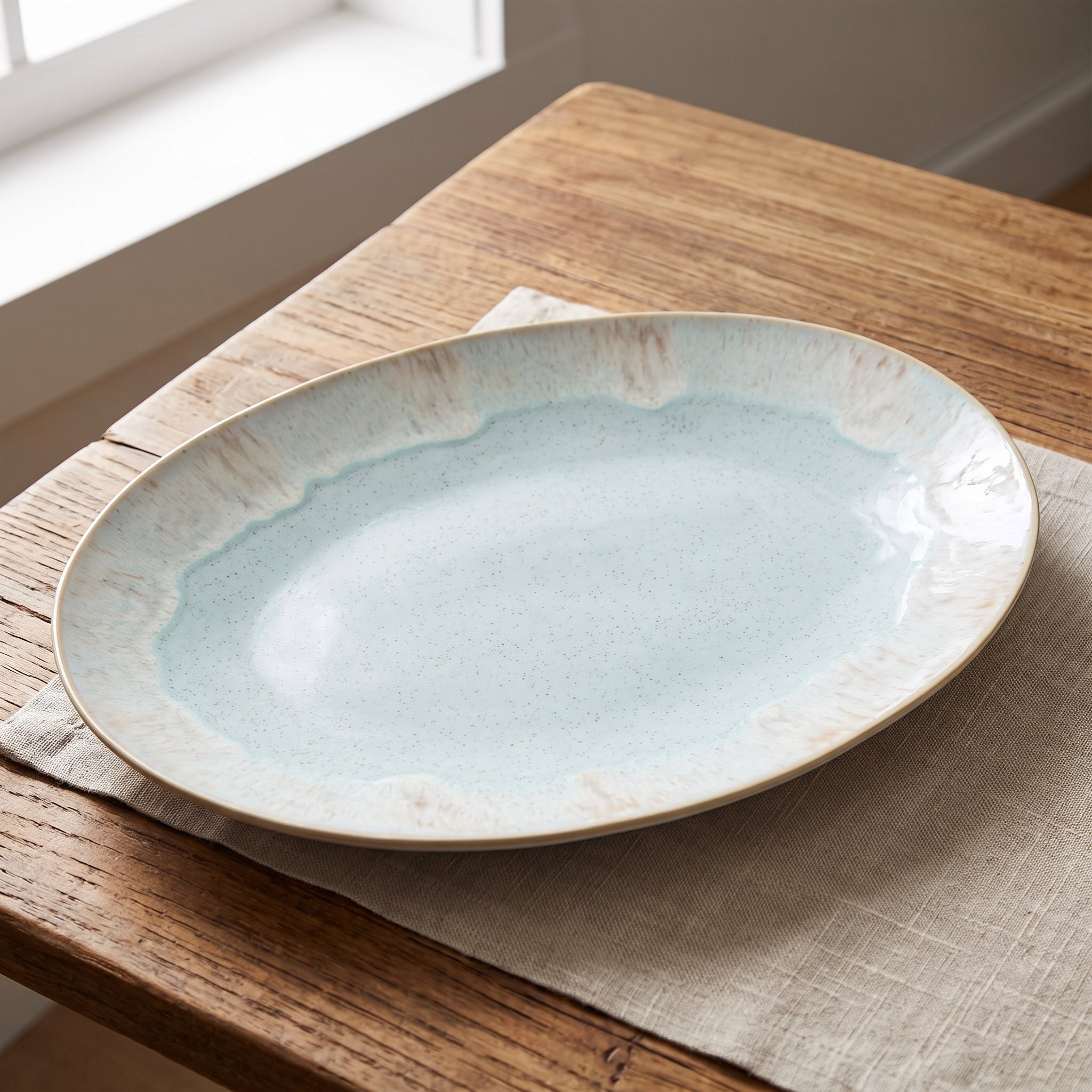 Casafina by Costa Nova EIVISSA OVAL PLATTER Sea Blue