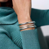 Julie Vos SILVER HAVANA DEMI BANGLE