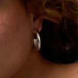 Julie Vos SILVER HAVANA HOOP EARRINGS