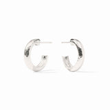Julie Vos SILVER HAVANA HOOP EARRINGS Silver Small
