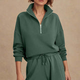 Varley HAWLEY HALF ZIP SWEAT Dark Forest