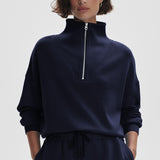 Varley HAWLEY HALF ZIP SWEAT Navy