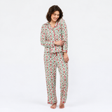 CHARLOTTE LSLP PAJAMA SET TRIMMED WITH JOY