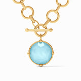 Julie Vos HONEYBEE STATEMENT NECKLACE Iridescent Capri Blue