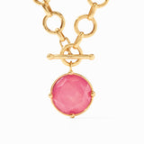 Julie Vos HONEYBEE STATEMENT NECKLACE Iridescent Peony Pink