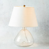 Jamie Young Company DEMI TABLE LAMP Clear Linen Drum