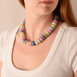 Golden Stella CHUNKY MARBLE BEAD NECKLACE Pastel Mini