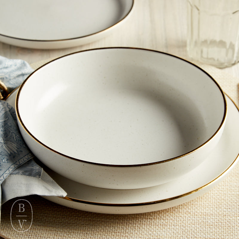 Casafina by Costa Nova PACIFICA SOUP PASTA BOWL GOLD White