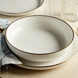Casafina by Costa Nova PACIFICA SOUP PASTA BOWL GOLD White