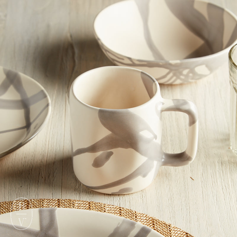 Alex Marshall Studios SMALL MUG Grey Abstract Stripe