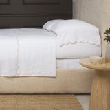 Pom Pom At Home KELLY LINEN SHEET SET White Flax