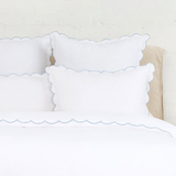 Pom Pom At Home KELLY SHAM White French Blue