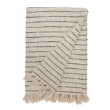 Pom Pom At Home JOJO OVERSIZED THROW BLANKET Ivory_Charcoal 60 x 90