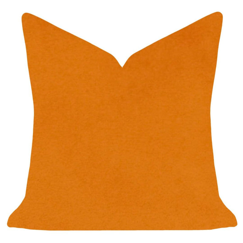Laura Park Designs 22 x 22 SOLID VELVET THROW PILLOW Orange