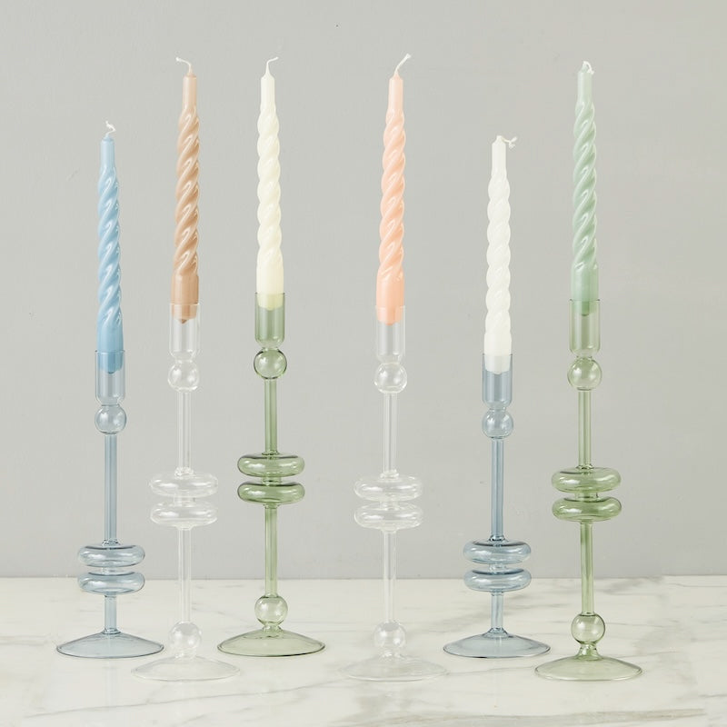 Europe 2 You TWISTED TAPER CANDLES SET OF 6