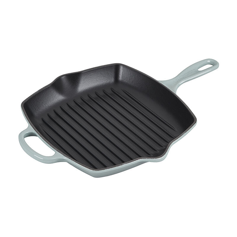 Le Creuset SIGNATURE SQUARE SKILLET GRILL Sea Salt 10.25 inch