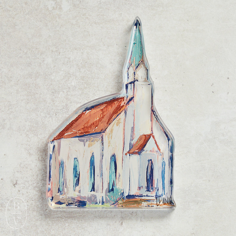 Lauren Dunn ACRYLIC CHURCH BLOCK Red Roof Large