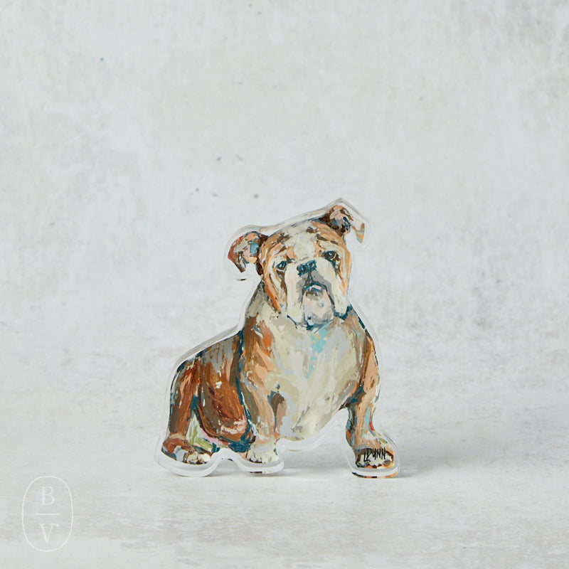 Lauren Dunn BULLDOG ACRYLIC BLOCK Bitty