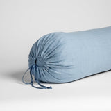 Bella Notte Linens LINEN THROW PILLOW Tahoe Blue 9x39_Bolster