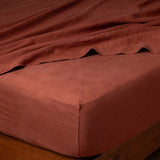 Bella Notte Linens LINEN FITTED SHEET Autumn