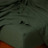 Bella Notte Linens LINEN FITTED SHEET Juniper